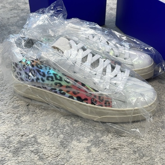 NIB P448 Jack Leopard Hologram Sneakers Multi Color Sz 36 - Picture 9 of 15